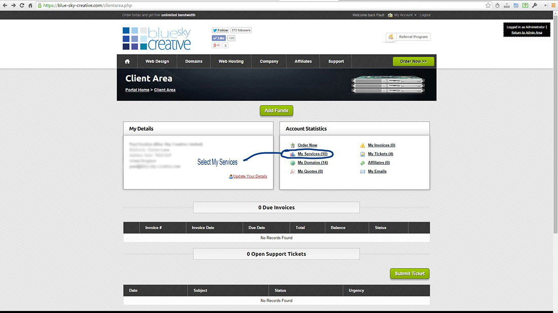 cpanel password change